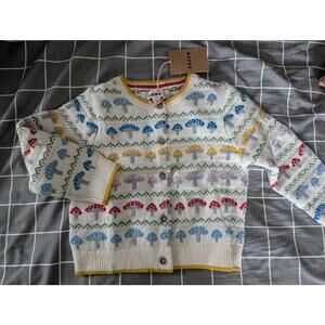 Boden toadstools Fair Isle cardigan